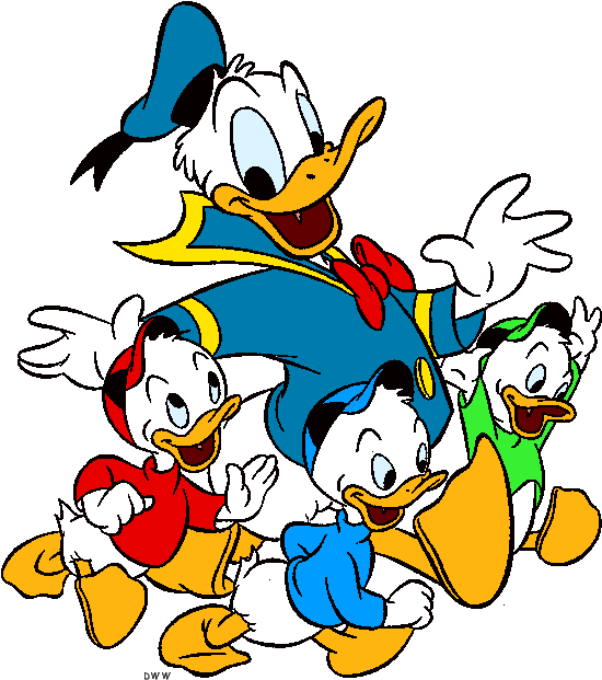 Donald Duck and the nephews